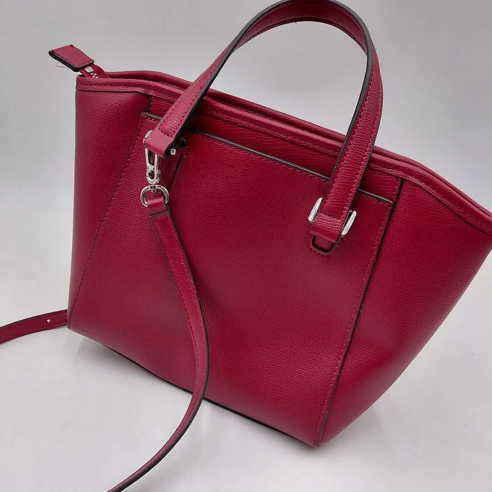 Karl Lagerfeld Paris Red Satchel Handbag Paris Charms Heart Coin Purse Crossbody